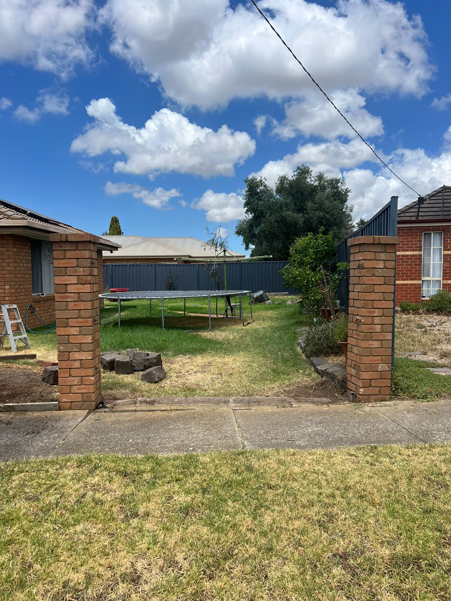 Driveway before automatic gate install, Truganina