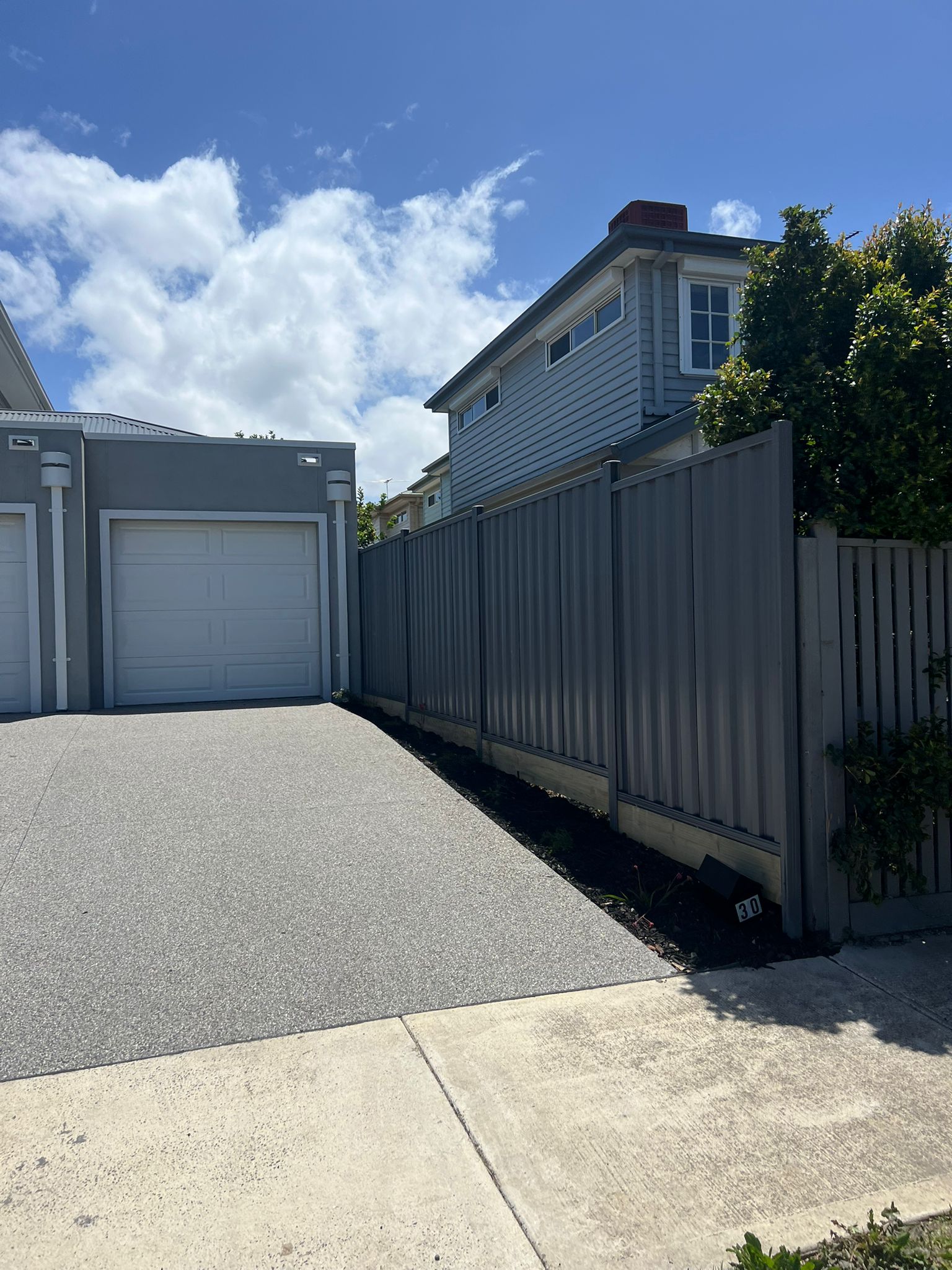 Commercial Colorbond perimeter fence, Laverton North