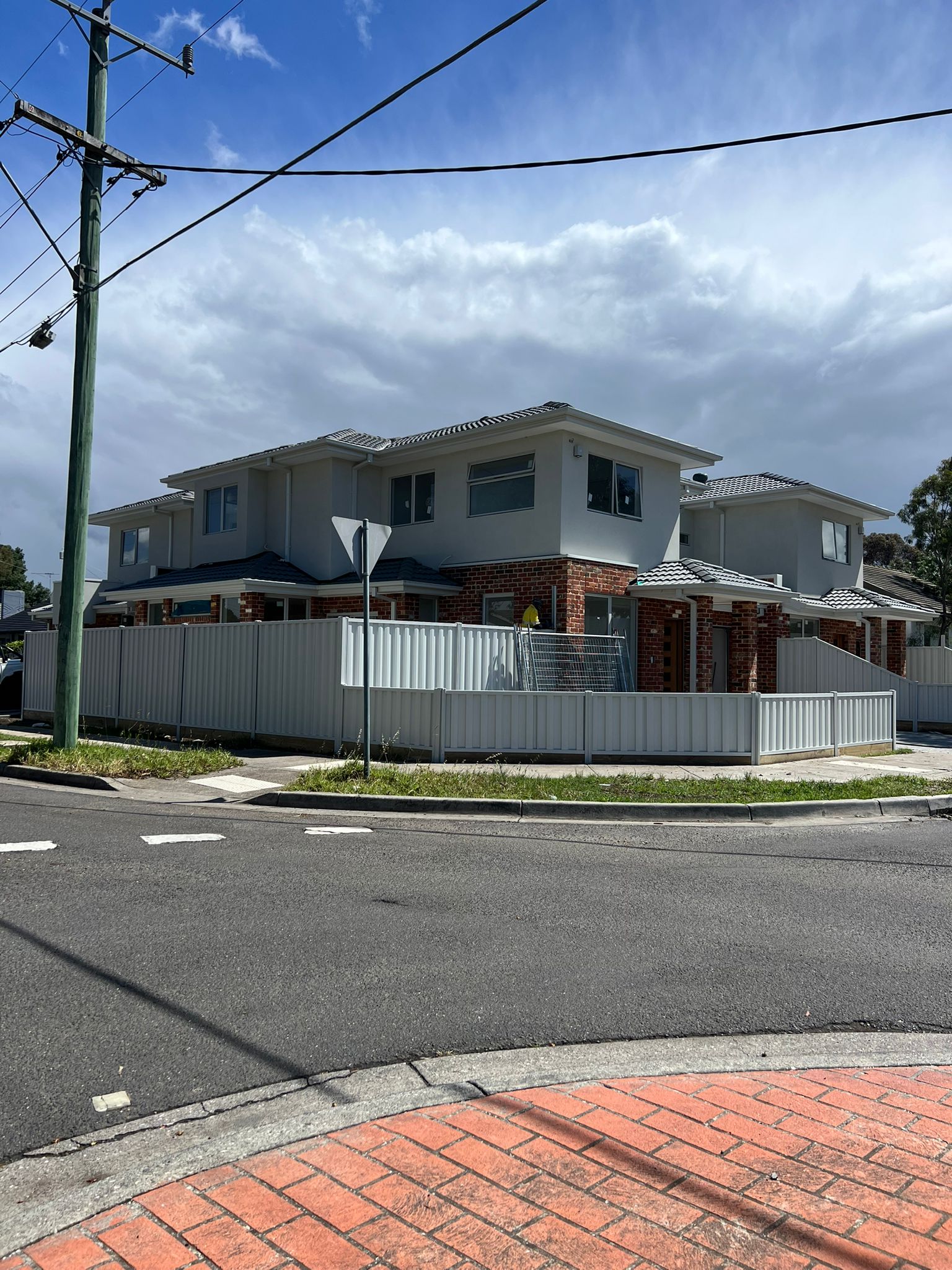 Finished three-side Colorbond fence, Truganina