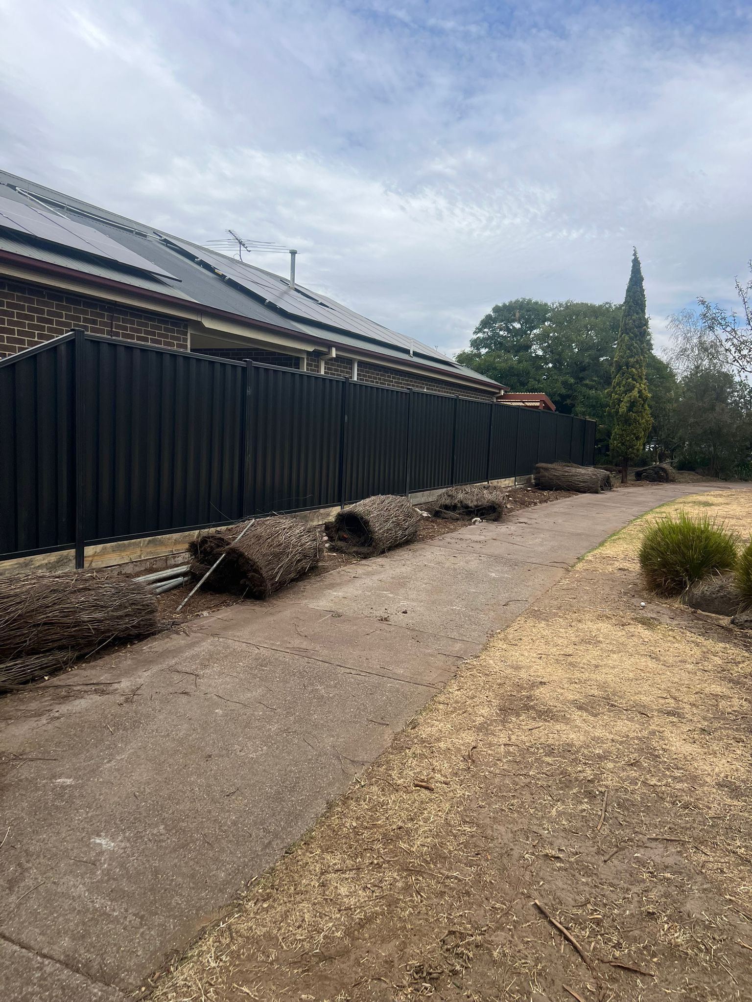New black Colorbond fence installed in Melbourne's west